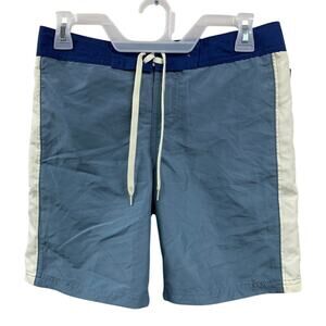 New Art Class Boys Size 12 Husky Basic Blue Web Lined UPF 50+ Swimming Trunks